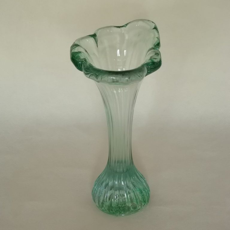 Vintage Trompetvaas Murano Groen Bij Ma Ria Vintage En Retro Winkel