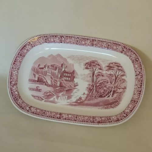 Brocante serveerschaal NV Sphinx Ceramique Maastricht Old England Cambridge