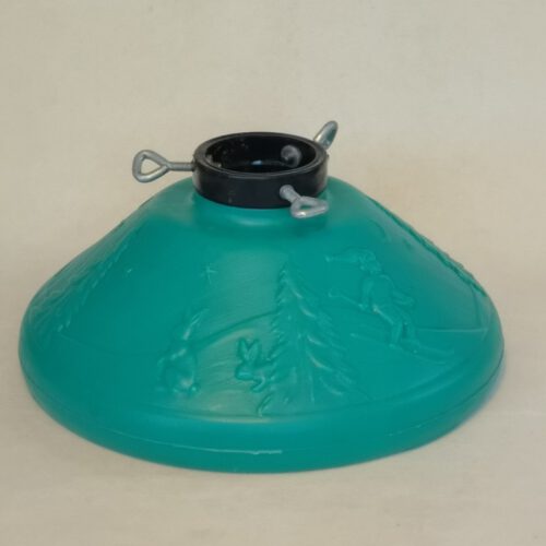 Vintage kunststof kerstboomstandaard groen