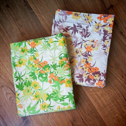 Vintage katoenen laken bloemen keuze uit 2