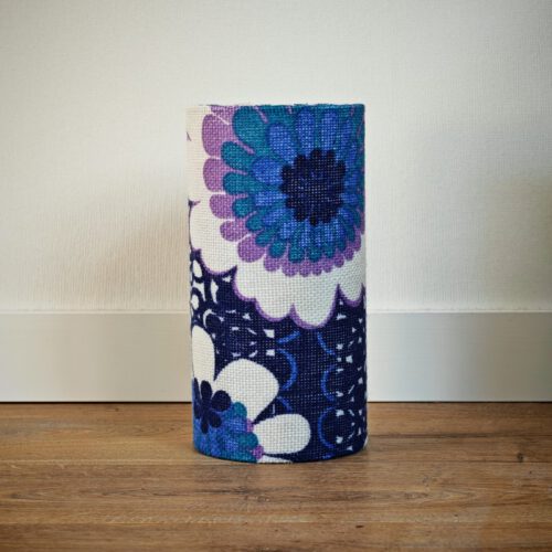 Lampenkap blauw / lila bloemen