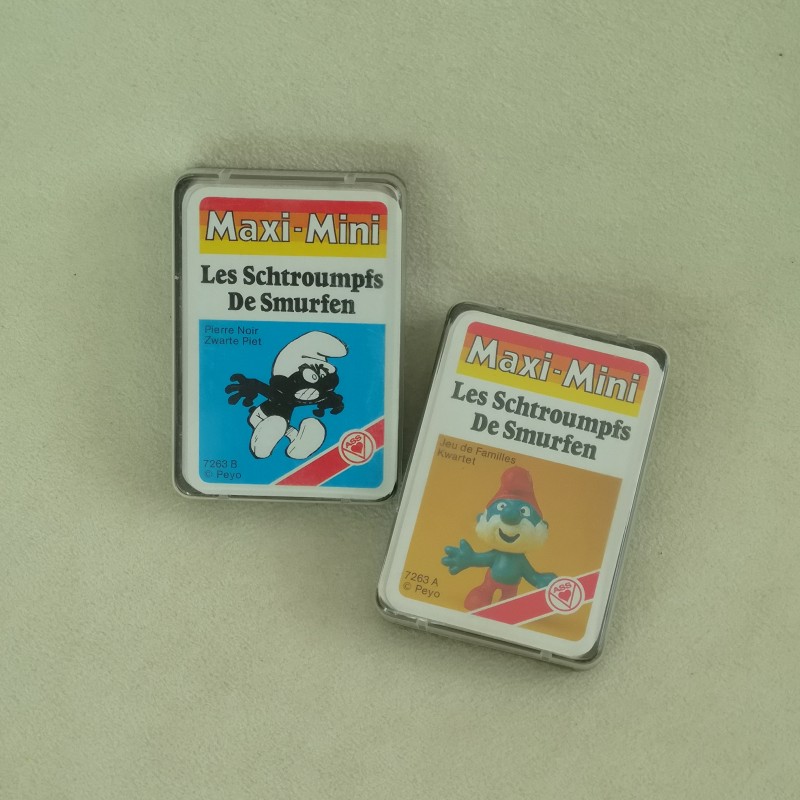 Vintage Maxi-Mini De Smurfen Kwartetspel en Zwarte Piet spel