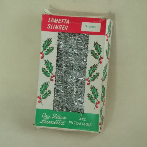 Vintage lametta slinger 3 meter zilver