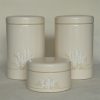 Vintage set voorraadbussen Brabantia Lelietjes van Dalen 3 stuks