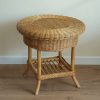 Vintage rotan met riet tafeltje - Afbeelding 3
