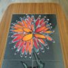 Vintage fineer / hout salontafel ingelegde tegels Adri - Afbeelding 2