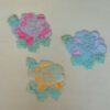 Vintage stoffen applicaties bloem 3 stuks - Afbeelding 2