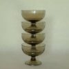 Vintage rookglazen ijscoupes / dessertschaaltjes Luminarc 4 stuks