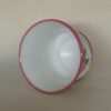 Vintage keramiek bloempot wit met bloemen Italy 01222/17 - Afbeelding 3