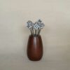 Vintage cocktailvorkjes / cocktailprikkers dobbelstenen 10 stuks in houder