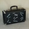 Vintage koffertje zwart met hoofdsteden