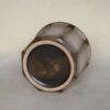 Vintage bloempot Scheurich W.Germany 932-16 crème/bruin 8-kantig - Afbeelding 3