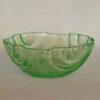 Vintage annagroen glas / uraniumglas schaal