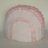 Vintage theemuts handgemaakt roze/crème