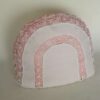 Vintage theemuts handgemaakt roze/crème - Afbeelding 2