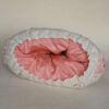 Vintage theemuts handgemaakt roze/crème - Afbeelding 3