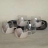 Vintage theeset; theepot met 4 theeglazen in houder met dienblaadje - Afbeelding 3