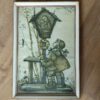 Vintage prent Hummel in lijst groot – Kindjes bij altaar