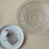 Vintage glazen plafondlamp / plafonnière rond ster Eglo - Afbeelding 3