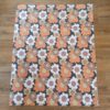 Vintage kinder dekbedovertrek katoen bloemen oranje/bruin/beige/wit/zwart