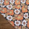 Vintage kinder dekbedovertrek katoen bloemen oranje/bruin/beige/wit/zwart - Afbeelding 2
