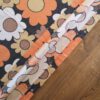 Vintage kinder dekbedovertrek katoen bloemen oranje/bruin/beige/wit/zwart - Afbeelding 3