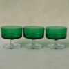 Vintage coupes Luminarc France groen 3 stuks - Afbeelding 2