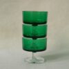Vintage coupes Luminarc France groen 3 stuks