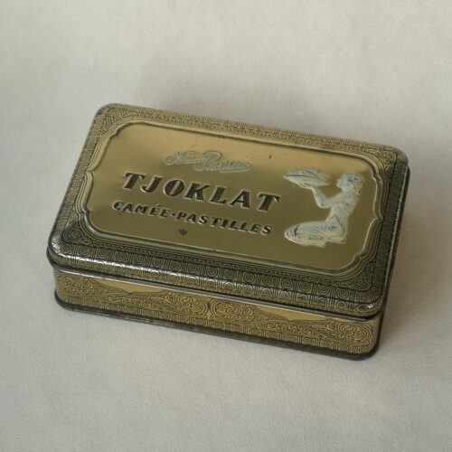 Vintage blik Tjoklat Camée-Pastilles rechthoekig