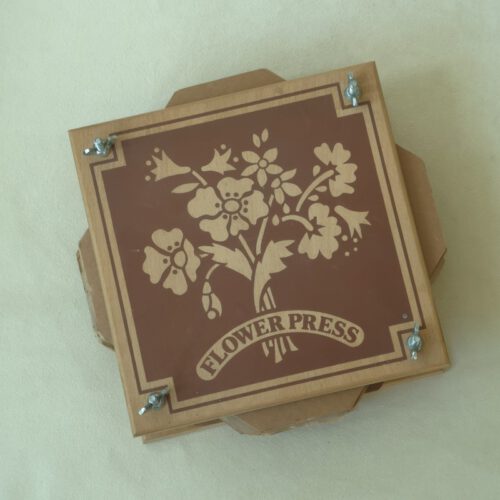 Vintage houten bloemenpers bloemen