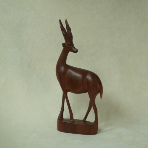 Vintage houten beeldje gazelle / hert