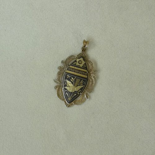 Vintage hanger Toledo goud Spanje vogel