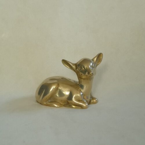 Vintage messing hertje / bambi liggend