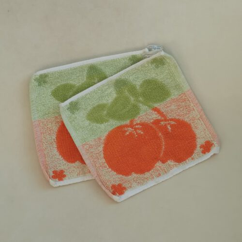 Vintage pannenlappen sinaasappels groen / oranje