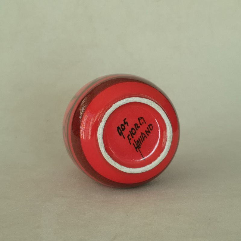 Vintage vaasje Flora Gouda Tokio 905 oranje / rood - Afbeelding 4