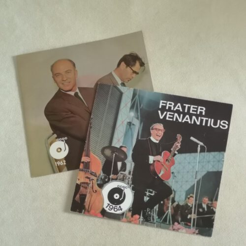 Vintage vinyl singles; sonneveld + bomans premieplaat 1962, Frater Venantius Wim Sonneveld premieplaat 1964