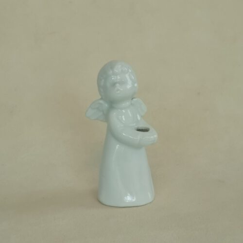 Vintage porselein kandelaar engeltje