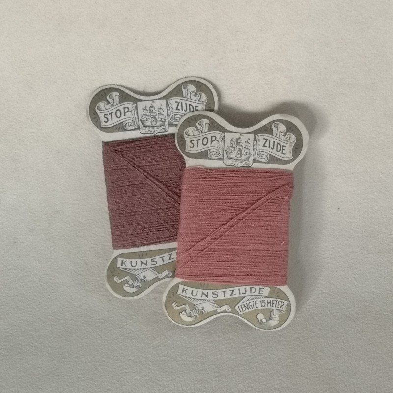 Vintage stopzijde, kunstzijde 2 stuks