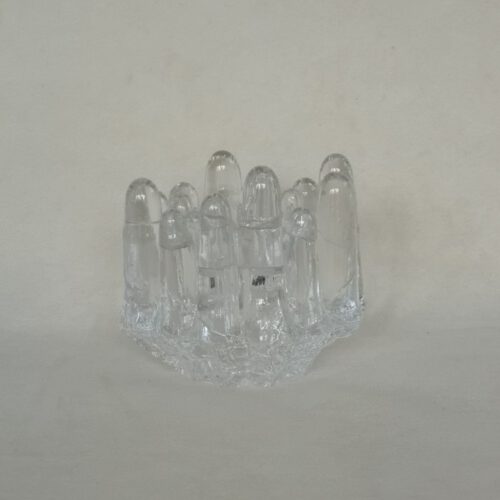 Vintage waxinelichthouder / kandelaar kristalglas Kosta Boda, Göran Wärff, Polar