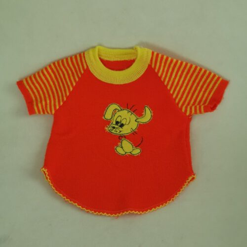 Vintage babytruitje oranje/geel maat 62
