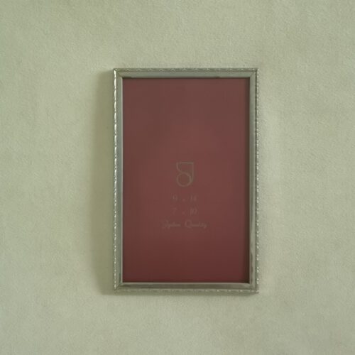 Vintage zilverkleurig fotolijstje Jyden mat glas