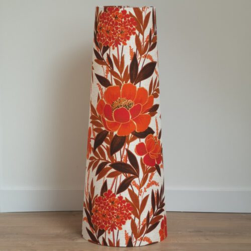 Lampenkap taps vintage oranje bloemen