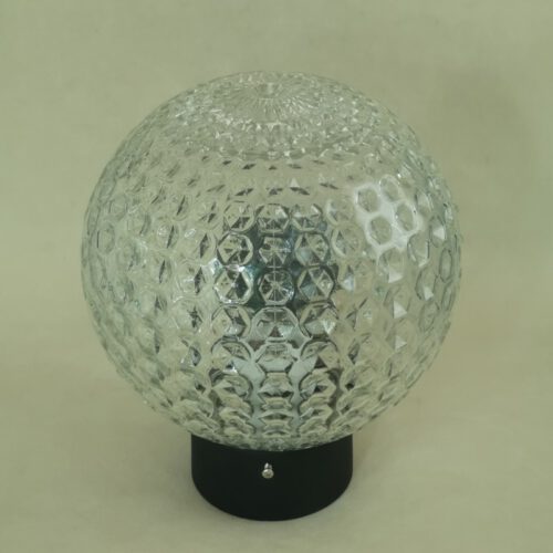 Vintage buitenlamp zwart met bol glas